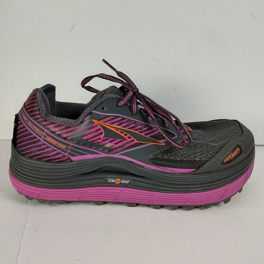 Altra Olympus 2.5 Trail Running Shoes Women's US 7.5 Gray Purple Vibram